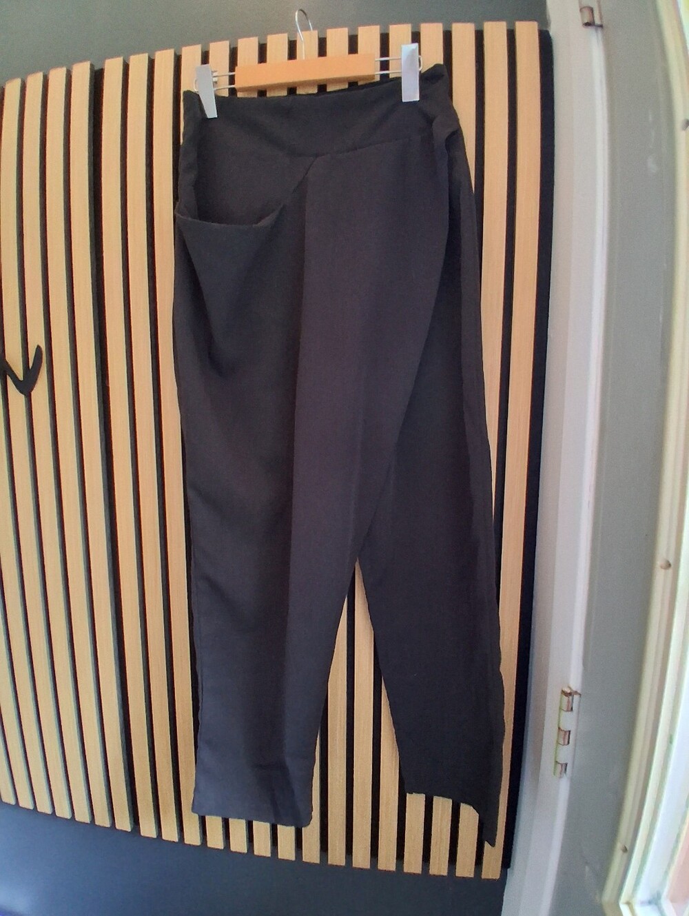 Black Women’s Asymmetric Wrap Pants